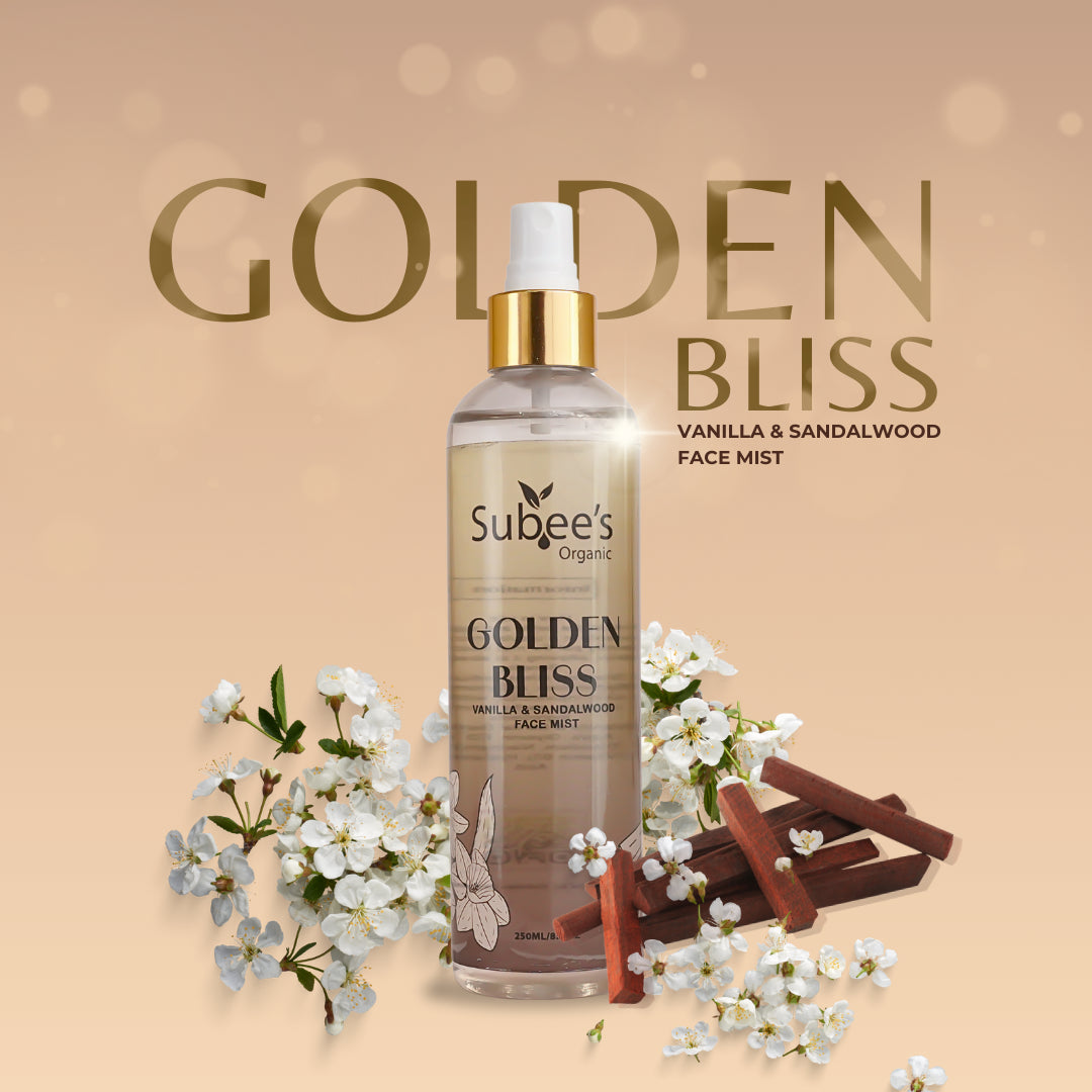 Subee's Organic Golden Bliss Vanilla &amp; Sandalwood Face Mist