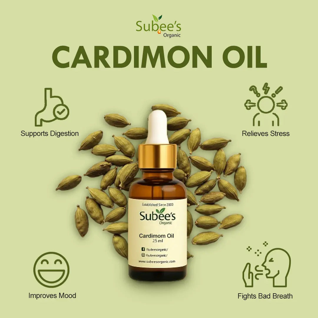 Subee’s Organic Cardamom Oil – 25ml