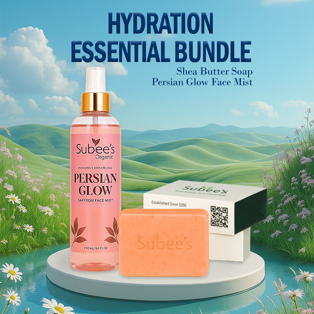 💧 Hydration Essentials Bundle | Shea Butter Soap+  Persian Glow - Saffron Face Mist