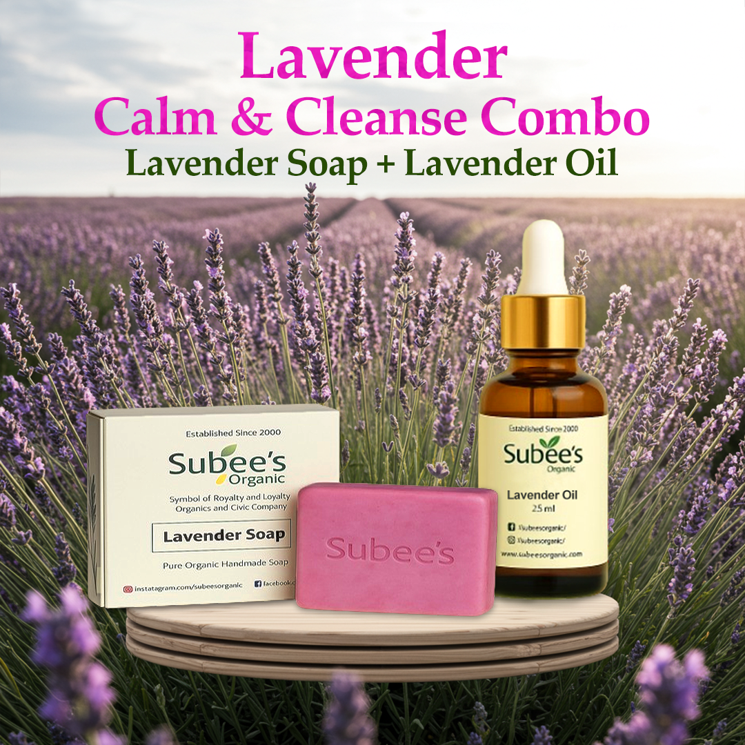 🌸 Lavender Calm & Cleanse Combo | Lavender Soap + Lavender Oil